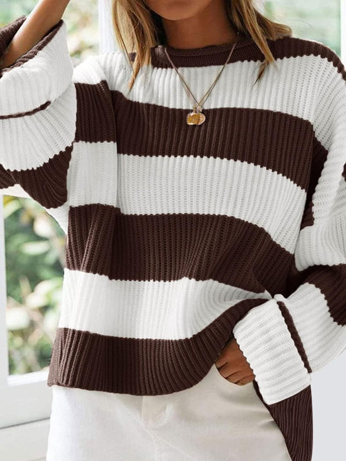 Round Neck Long Sleeve Sweater